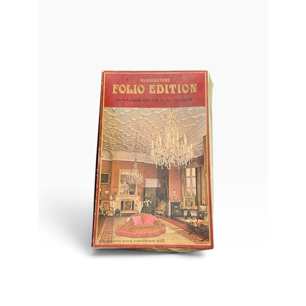 Vintage Waddingtons Folio Capesthorne Hall Drawing Room Puzzle 17x22